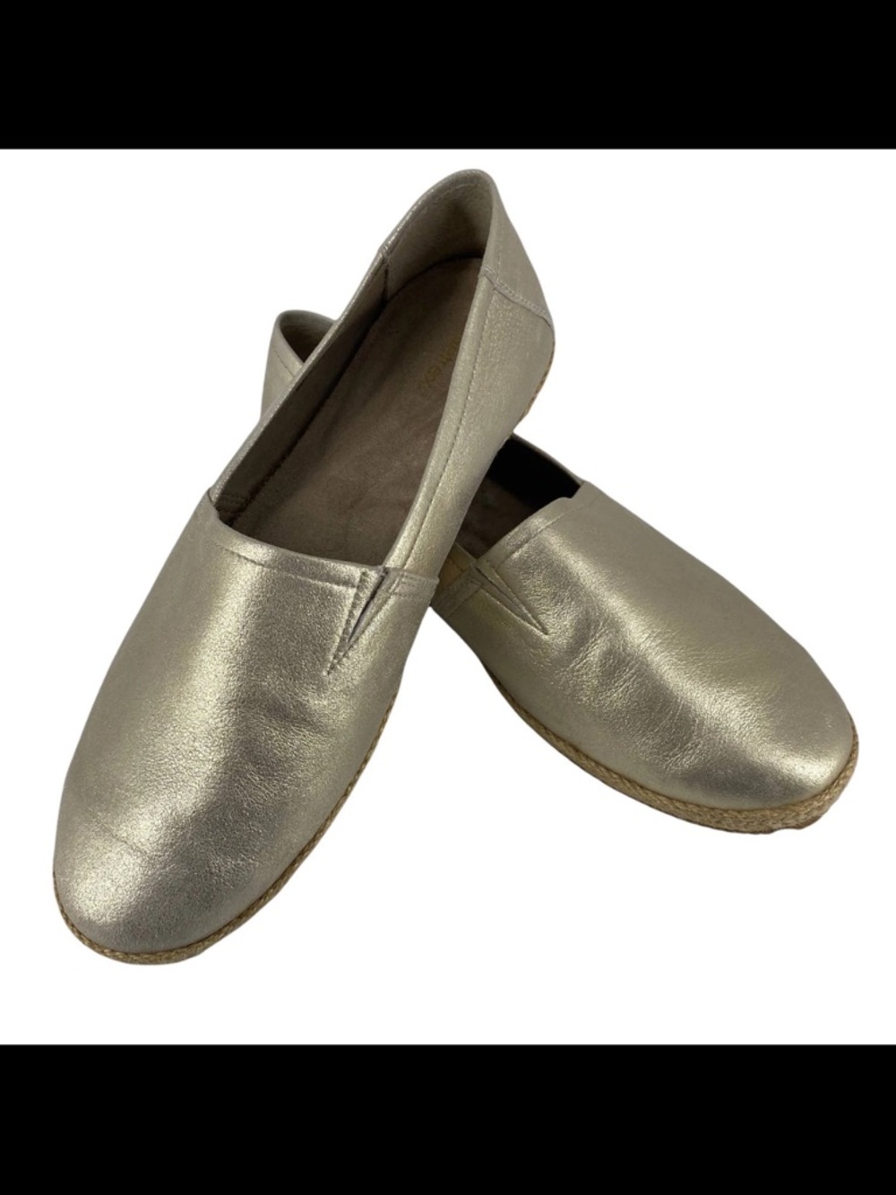 Aetrex Kylie Espadrille Shoes Loafers Gold